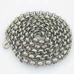 Mens 316L Stainless steel franco box ball wheat curb popcorn rope fancy chain rolo link chain 1