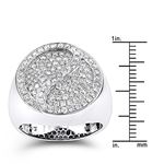 14K Gold Natural Pave Set Diamond Circle Ring (W-3