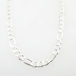 Silver Figaro link chain Necklace BDC69 1