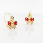14K Yellow gold Butterfly chandelier earrings for Children/Kids web361 3