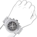 Oversized Iced Out Mens Diamond Watch 2Ctw Of Di-3