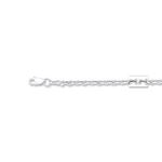 14K White Gold 3.0mm wide Diamond Cut Forsantina Chain with Lobster Clasp 1