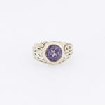 10k Yellow Gold Syntetic purple gemstone ring ajjr89 Size: 2.25 3