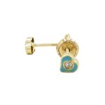 14K Yellow gold Heart cz stud earrings for Children/Kids web154 1