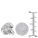 "Diamond Circle Earrings Sterling Silver (0.2 Ctw