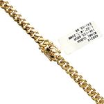 "14K YELLOW Gold MIAMI CUBAN SOLID CHAIN - 32"" Long 7.2X2.5MM Wide 1"