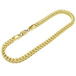 Mens 10k Yellow Gold Franco bracelet AGMBRP41 8 inches long and 4mm wide 1