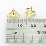 be5 fancy earrings 14K yellow gold italian ball stud huggie hoop 3