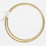 10k Yellow Gold earrings Plain Cut hoop AGBE32 3