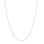 14K Rose Gold 0.8mm wide Shiny Classic Box Chain with Lobster Clasp 3