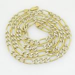 10K Yellow Gold diamond cut figaro chain GC110 1