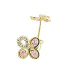 14K Yellow gold Flower cz stud earrings for Children/Kids web430 1