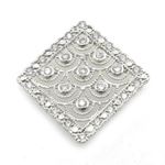 Ladies .925 Italian Sterling Silver square chandelier pendant Length - 26mm Width - 26mm 1