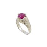 10k Yellow Gold Syntetic pink gemstone ring ajr7 Size: 1.75 1