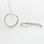 womens bp24 fancy earrings 14K white gold italian ball stud huggie hoop 3