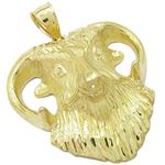 Mens 10k Yellow gold Goat head charm EGP3 1