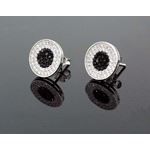 .925 Sterling Silver Unisex Earrings Fancy NEW!!! me0015-01w 1