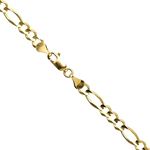 14K YELLOW Gold SOLID FIGARO Chain - 24 Inches Long 4.5MM Wide 1