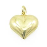 Ladies .925 Italian Sterling Silver yellow heart pendant Length - 18mm Width - 14.5mm 1
