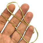 14K YELLOW Gold SOLID BABY CUBAN Chain - 18 Inches Long 2.6MM Wide 3