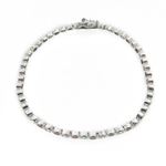 Ladies .925 Italian Sterling Silver white and red cz bracelet 3