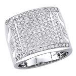 10K Gold Affordable Statement Mens Diamond Band Pi