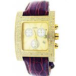 NEW Yellow Gold 2.75Ct Diamonds Square Watch At Aq