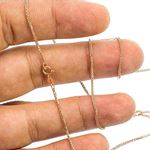 14K ROSE Gold SOLID FRANCO Chain - 22 Inches Long 1.2MM Wide 3