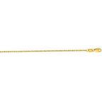 14K Yellow Gold 1.5mm wide Diamond Cut Forsantina Chain with Lobster Clasp 1