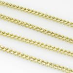 10K Yellow Gold diamond cut franco chain GC48 3