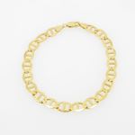 Mens 10k Yellow Gold figaro cuban mariner link bracelet AGMBRP36 8 inches long and 8mm wide 3