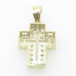 Unisex 10K Solid Yellow Gold hollow cross Length - 1.12 inches Width - 15mm 3