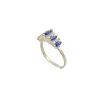 10k Yellow Gold Syntetic blue gemstone ring ajr23 Size: 7.75 1