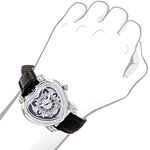 Ladies Diamond Heart Watch 0.30Ct Black-3