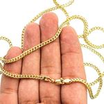 14K Diamond Cut Gold HOLLOW FRANCO Chain - 32 Inches Long 2.9MM Wide 3