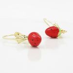 14K Yellow gold Strawberry chandelier earrings for Children/Kids web511 3