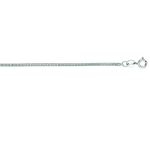 14K White Gold 1.0mm wide Foxtail Chain with Lobster Clasp 1