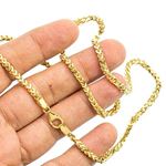 14K YELLOW Gold SOLID FRANCO Chain - 22 Inches Long 3.2MM Wide 3