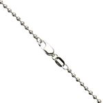 14K WHITE Gold SOLID BALL Chain - 24 Inches Long 2.3MM Wide 1