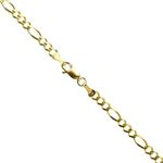 14K YELLOW Gold SOLID FIGARO Chain - 24 Inches Long 3.6MM Wide 1