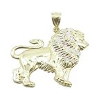 Mens 10K Solid Yellow Gold lion pendant Length - 1.85 inches Width - 1.81 inches 1