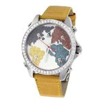 Jacob Co. Yellow Band Five Time Zone World Map 4.0