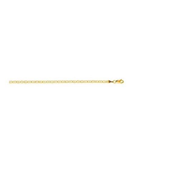 "14K Yellow Gold Mariner Chain 10"" inches long x3.2mm wide"