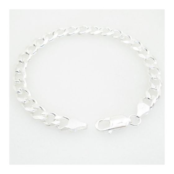 Mens 925 Sterling Silver curb bracelet franco cuban miami rope charm fancy swag Curb link bracelet 3