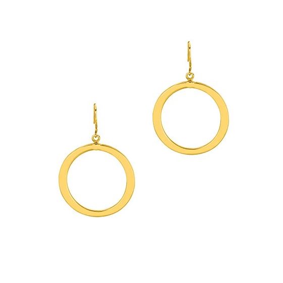 14K Yellow Gold Ladies Drop Earrings ER1891