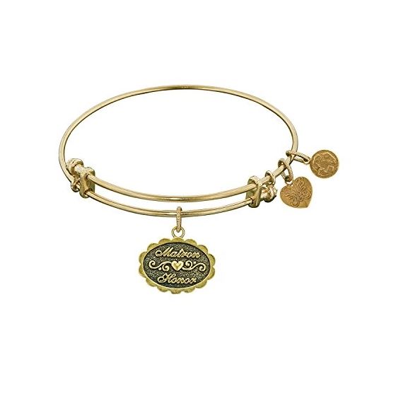Angelica Ladies Celebrations and Milestones Collection Bangle Charm 7.25 Inches (Adjustable) GEL1027