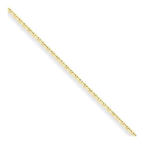 10K YELLOW Gold SOLID CABLE-DIAMOND CUT Chain - 24 Inches Long 1.8MM Wide