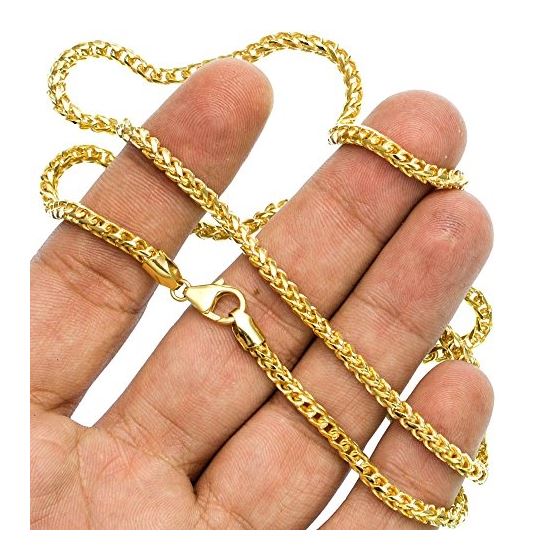 10K YELLOW Gold SOLID FRANCO Chain - 26 Inches Long 3.5MM Wide 3