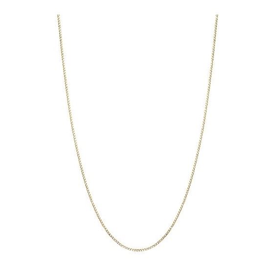 "10K Yellow Gold 4mm wide 24"" long diamond cut Curb Cuban Italy Chain Necklace with Lobster Clasp G