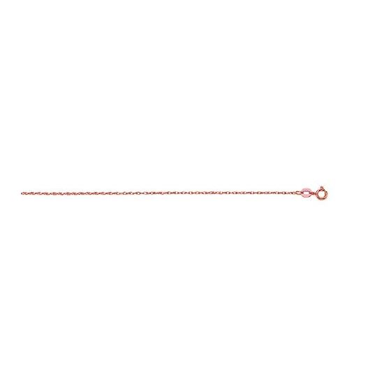 14K Rose Gold Carded Rope Chain inches long x wide